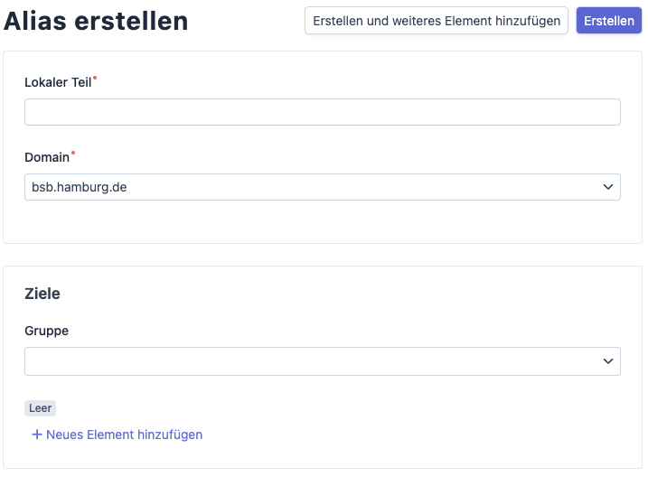 Postfach erstellen
