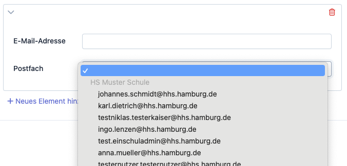 Alias erstellen - Ziele