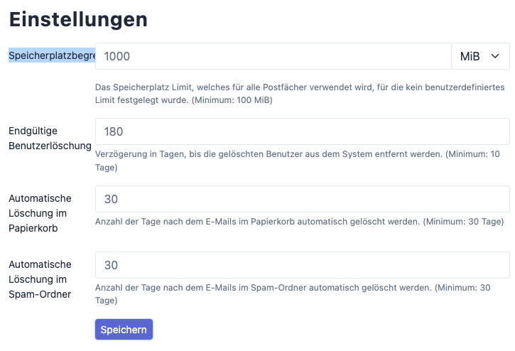 Einstellungen